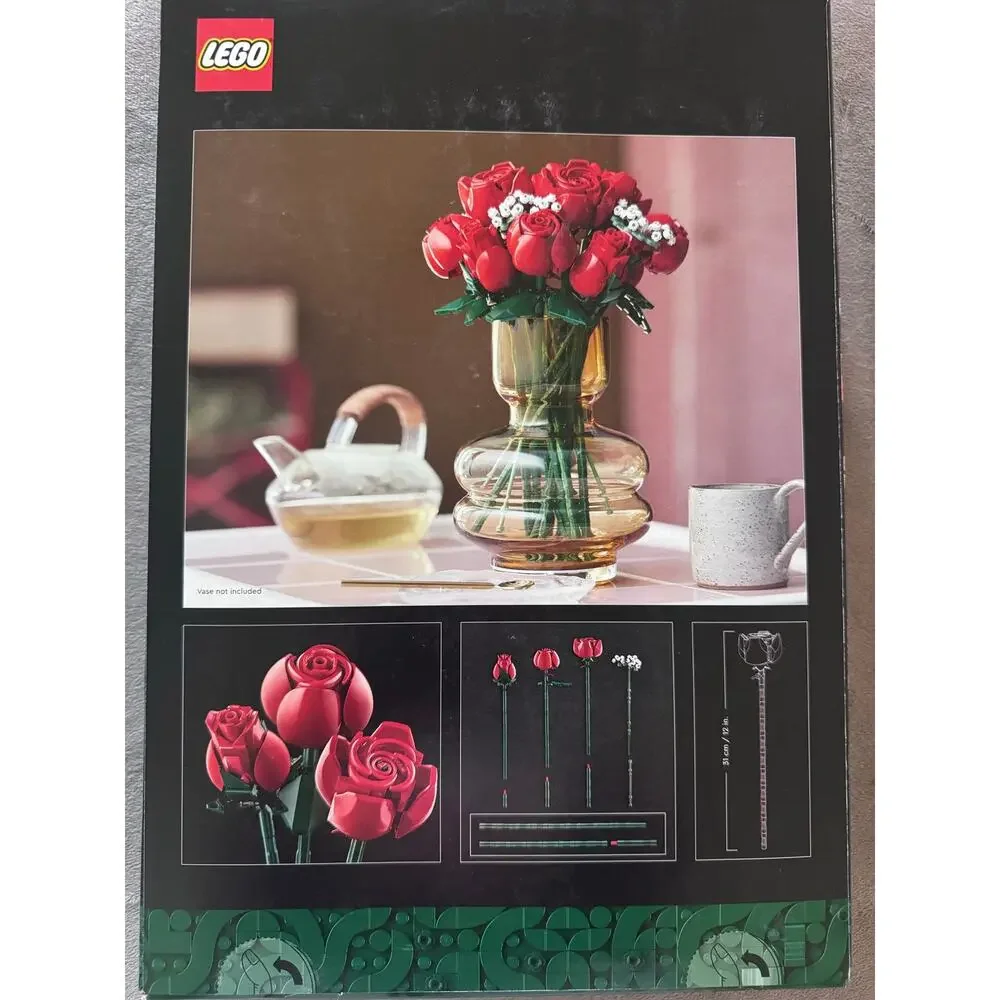 New! Lego Botanicals Bouquet Of Roses Red 822 PCS 18+ 10328 6575220 550F5028975